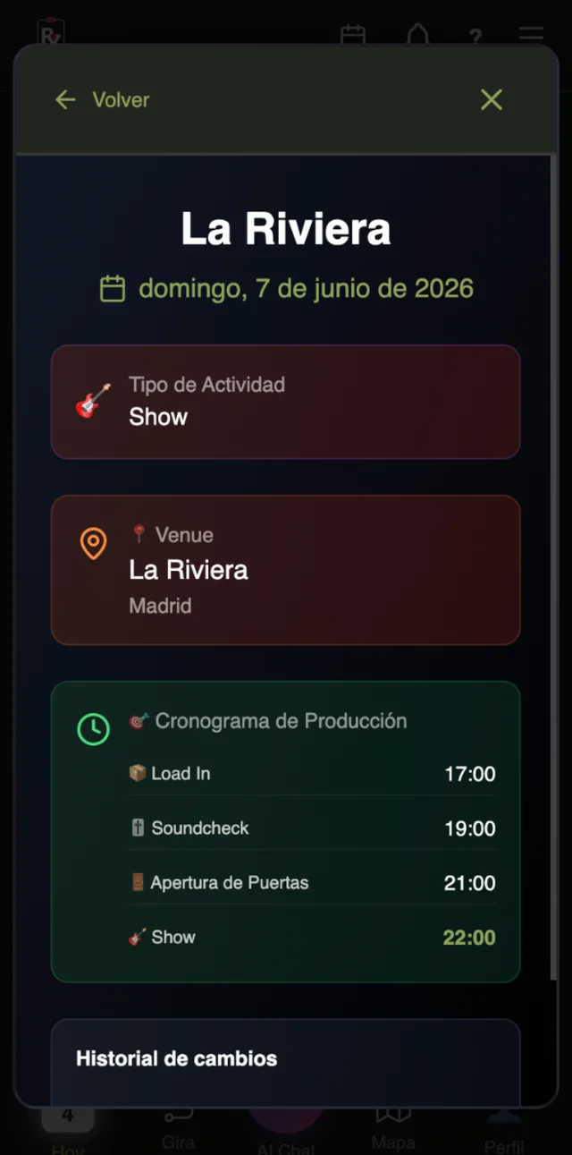 RiderZero Today screen showing the day's tour