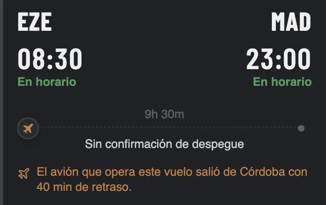 Te enterás antes que en el aeropuerto.